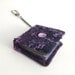 Mini notebook - key chain with heart gift unisex felted purple heart mini journal, shabby chic paper