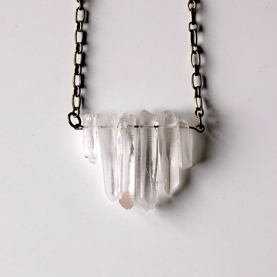NEBULA quartz crystal spikes necklace