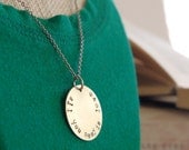 Personalized Hand Stamped Metal Necklace - All You Need Is Love - Beatles - Necklace