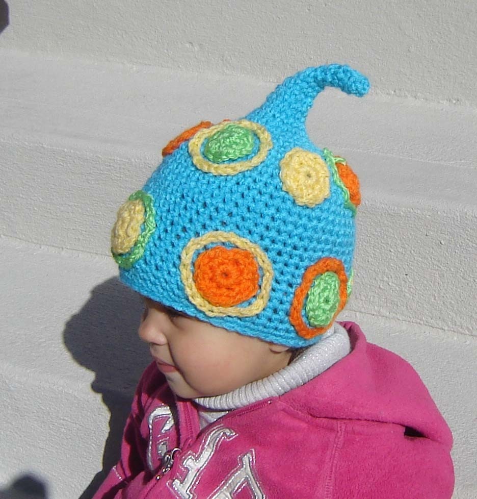 PDF DOWNLOADABLE Crochet Pattern No 040 Happy Hat All sizes baby toddler child adult