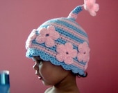 PDF Instant Download Crochet Pattern No 065 Oh Daisy Hat All sizes Baby Toddler Child Adult