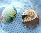 Umbrella3 - Button Earrings