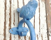 Bird Wall Hook-Rustic Bird Vintage Inspired Metal -Periwinkle Blue Hanger- Farmhouse Cottage- Garden-Spring Home Decor-Bird Hook