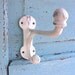 Ivory Wall Hook / Rustic Chic/Cast Iron/Barn Hook/ Metal Wall Decor /Distressed Shabby Chic Cream / Bathroom Fixture/Summer Home Decor
