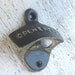 Modern Grey Bottle Opener Cast Iron -Mid Century Industrial - Soda Pop Opener -Concrete-Metal Wall Decor-Distressed-Slate -Summer Decor