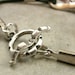 Infinity Charm Bracelet in Silver Tone Metal & Leather - Mobius Strip - Memorial Jewelry - Eternal - Black and White - LAST ONE