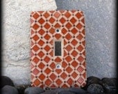 Burnt Orange Diamond - Mosaic Light Switch Cover Plate