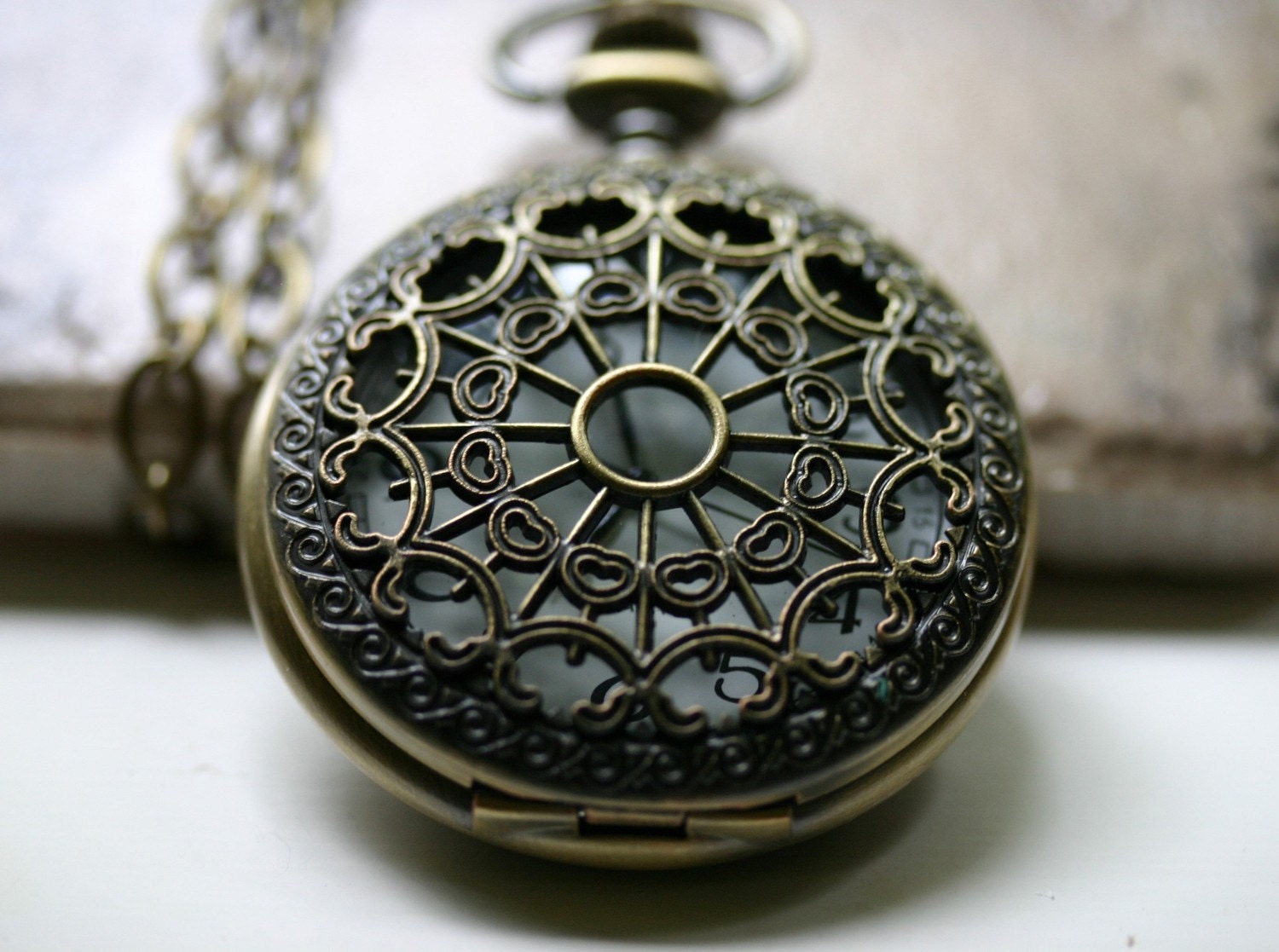 Steampunk Pocket Watch Necklace - Mens Unisex