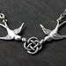 Celtic Knot and Swallows Necklace