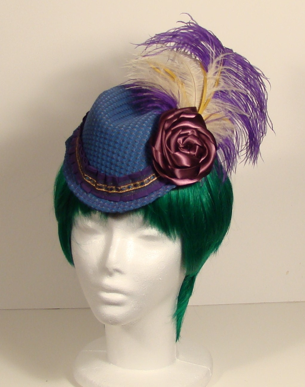 Blue and purple Steampunk ladies Cap