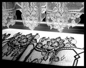 Lace, black and white,  "Bedroom Window", lovely fine art photo, graceful, sentimental, 11x14" Giclee print