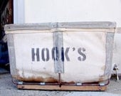 Vintage Hook's Industrial Laundry Basket