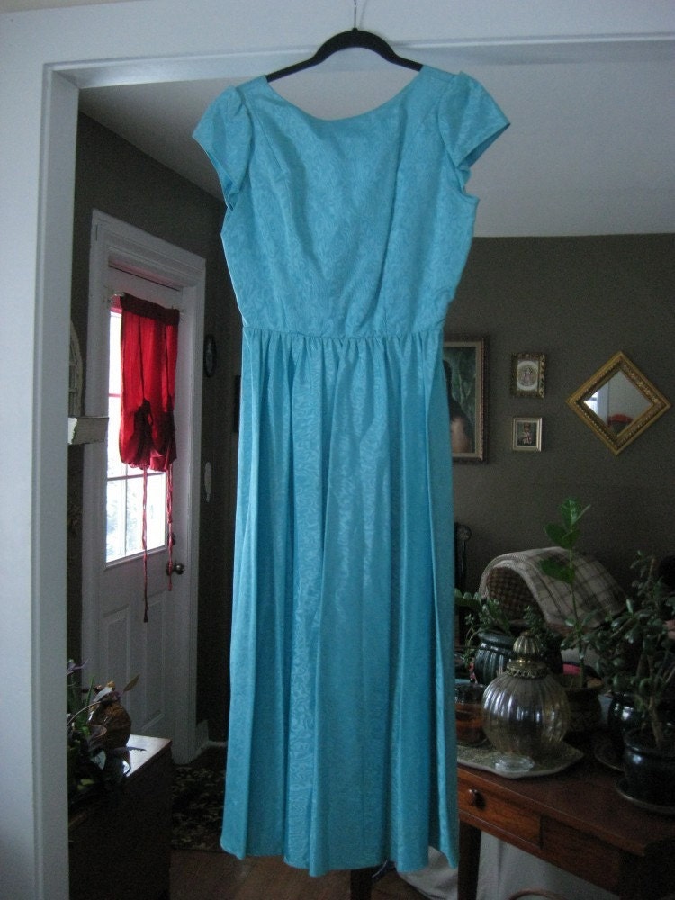 sky sky blue - aquatic shimmer maxi prom dress - SALE