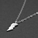 Lightning Bolt Necklace -Tiny Sterling Silver Lighting Bolt Necklace