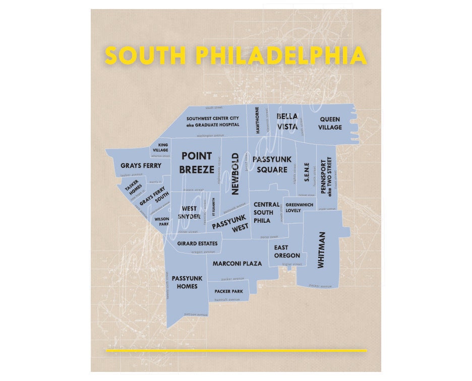 South Philadelphia Neighborhoods Map