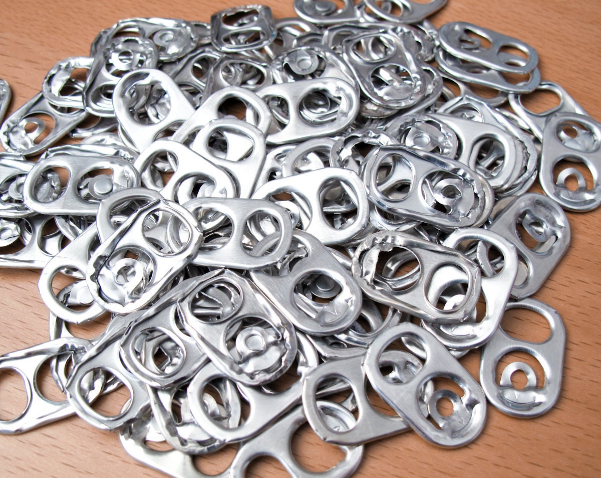 100 Soda Can Pop Tabs - Aluminum Soda Can Pull Tabs