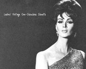 Ladies' 1960s Vintage One-Shoulder Sheath Dress with Cropped Jacket --PDF  KNITTING PATTERN