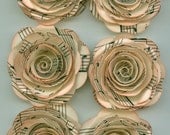 Antique Music Sheet Handmade Large Spiral Paper Flowers