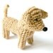 Knitted toy dog REX / made to order
