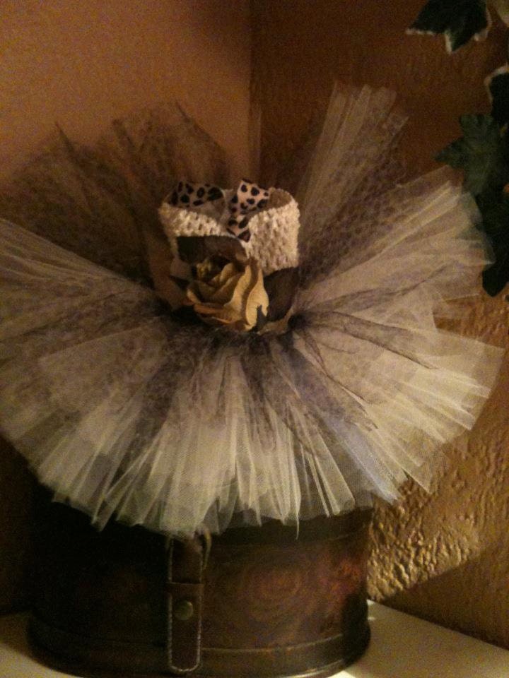 Flower Girl Leopard Handmade Tutu Dress