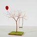 The Swing and The Red Balloon Handmade Wire Tree Sculpture