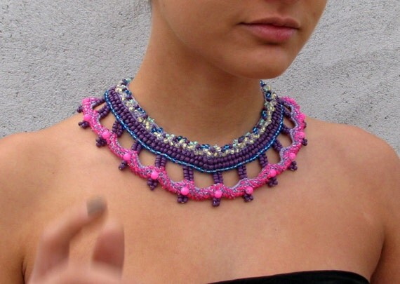 Beaded Crochet Necklace