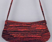 Small Purse - Red & Black Jagged Stripe