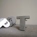 Vintage Metal Sign Initial Letter T Industrial Solid Aluminum