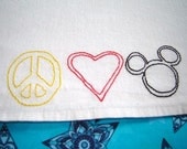 Peace, Love. Mickey Mouse