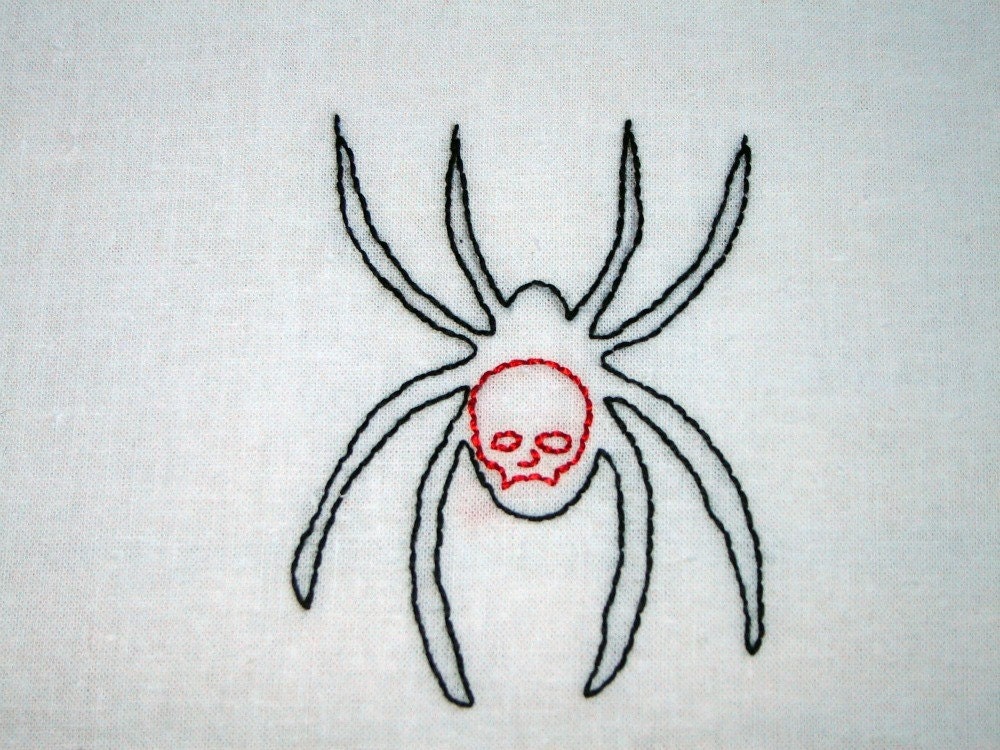 Deadly Cloth Black widow flour sack tea towel