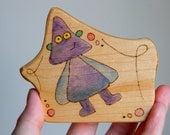 Double Sided Silly Creatures Wooden Figure (1 Piece)