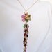 OOAK Flower Colorful Necklace Watermelon Tourmaline Gold Filled