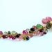 OOAK Flower Colorful Necklace Watermelon Tourmaline Gold Filled