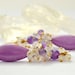 Amethyst Australian Opal Phosphosiderite Moonstone Long Cluster Earrings