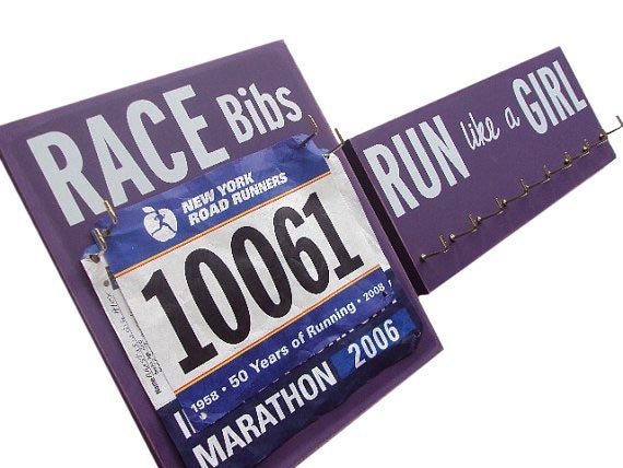 RUN like a GIRL: running medals and bibs display