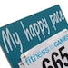 Running bibs holder: My happy pace