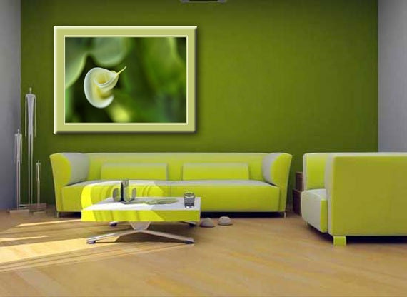 Macro Photography Nature Photograph Flower Photo Spring Flower White Lilly Green Wall Decor 4x6  Fine Art Photography PrinT
