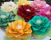 Handmade Paper Flowers - Elizabeth Rose - Pick Any 20 - Weddings - Party Favors - You Pick Colors