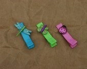 Hair Clips with Glitter Bugs-set of 3