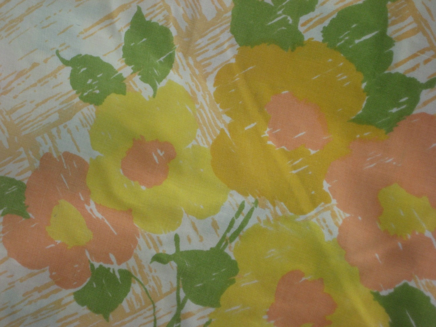 SALE: Citrus Floral Vintage Fitted Sheet