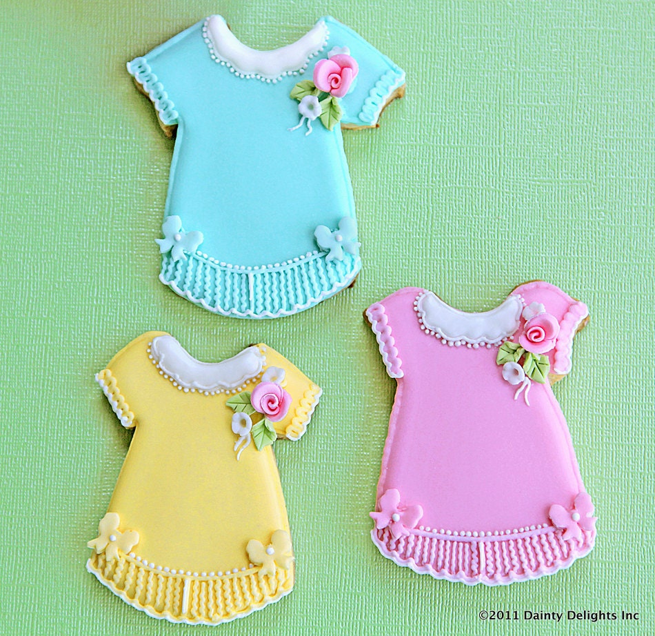 Baby Girl Dress and Shoe Cookies