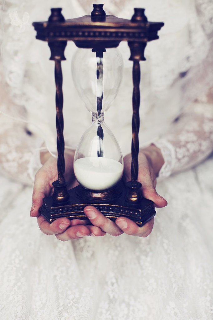 8x10 signed print - hourglass in hands