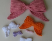 Crocheted Bows  sizes including 'The Royal Bow' Crochet Patterns