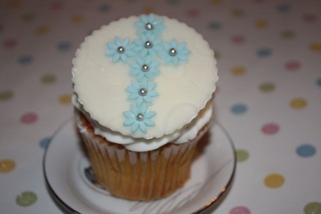 Flower Cross Fondant Cupcake Cookie Topper Il_570xn