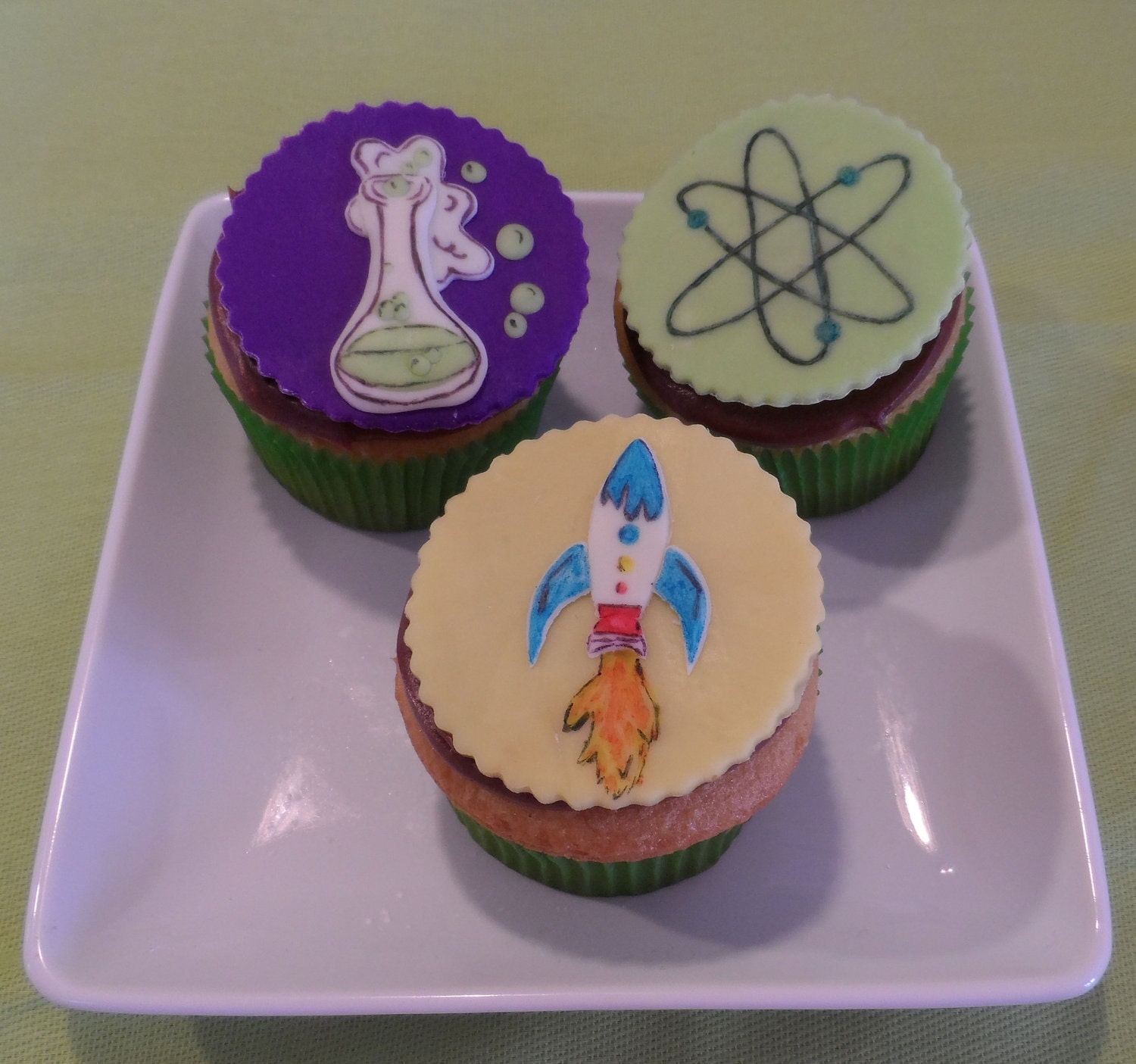 Science Theme Fondant Cupcake Cookie Toppers Il_570xn