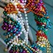 Multi-colored Mardi Gras Wreath, Made From Authentic Mardi Gras Beads