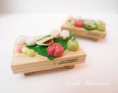 Dollhouse Miniature Food in 1/6 Scale- Japanese Sweet Mochi Set