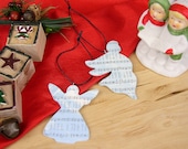 Set of Two Musical Angel Ornaments - Angels from the Realms of Glory Christmas Carol