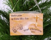 Baby's First Christmas Ornament - Unto You a Child is Born