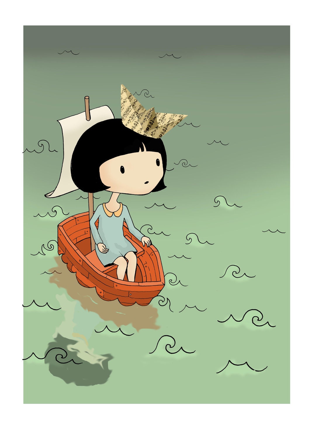 Lost at Sea 8" by 10" Print